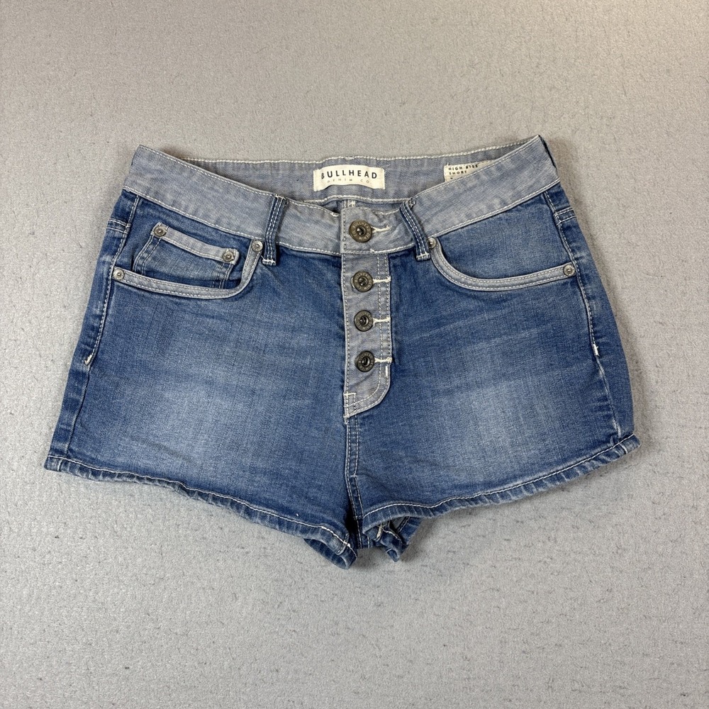 Bullhead Denim Co. Button Denim Short Shorts Button‎ Shut Size 7